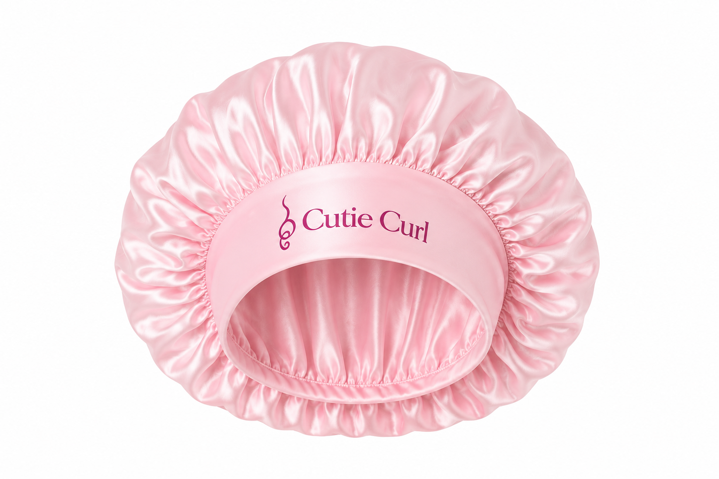 Cloud-Soft Satin Bonnet - Baby Pink.