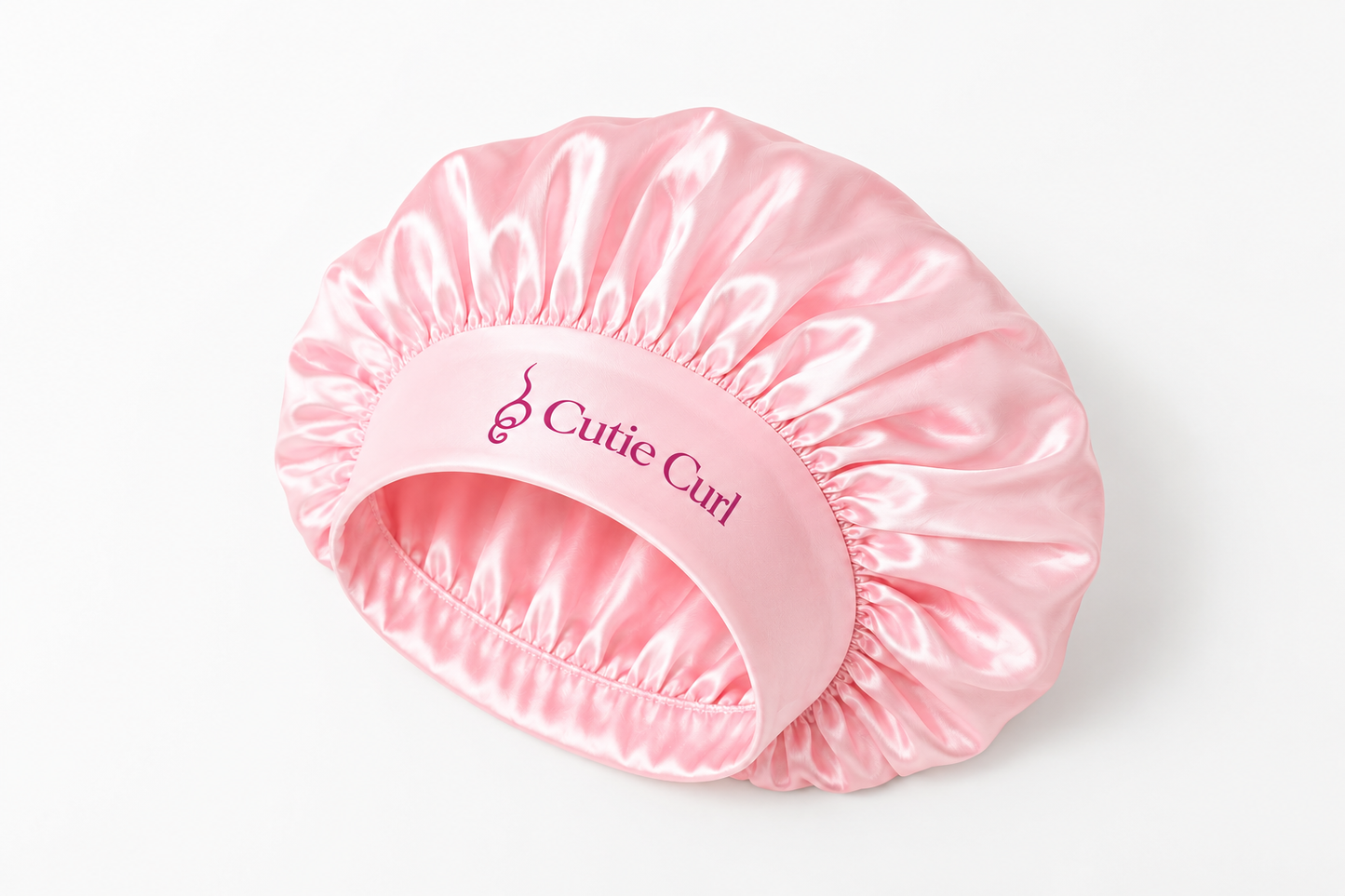 Cloud-Soft Satin Bonnet - Baby Pink.