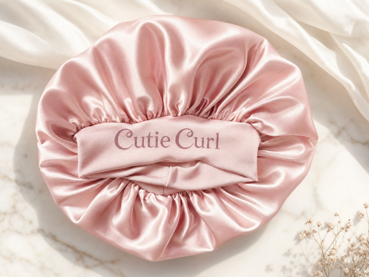 Cloud-Soft Silk Bonnet - Baby Pink.
